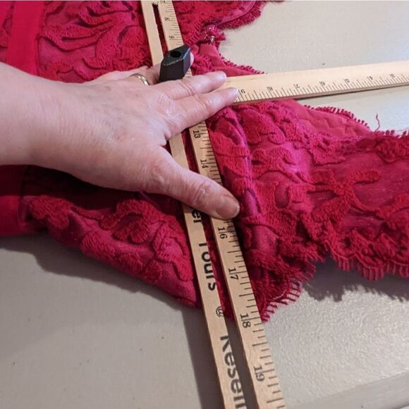 Tadashi Shoji fuschia lace dress size 6 - Picture 11 of 15